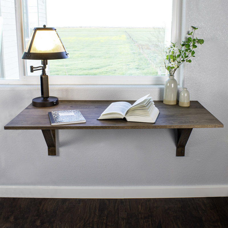 Bureau mural en bois massif