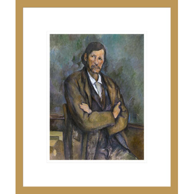 «Man with Crossed Arms» par Paul Cézanne - Impression Giclée encadrée