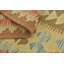 Tapis en laine crème/brun 5 pi 5 po x 8 pi 2 po one-of-kind-noué la à la main Lorain