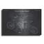 «Motyclcle Blueprint Vernis Chalkboard», art mural en métal-167236985