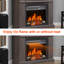 Foyer électrique encastrable, 23 pouces, chauffage ultra mince, flamme réaliste, bûche, télécommande, minuterie, protection contre la surchauffe, chaleur de 1400 W, 5000 S par heure, 11 réglages de température, 50000 heures de DEL