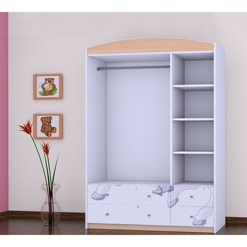 Huard 3 Door Wardrobe, Beige