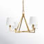 Lustre 4 lumières avec abat-jour en lin blanc Mattia-104561645-103528007