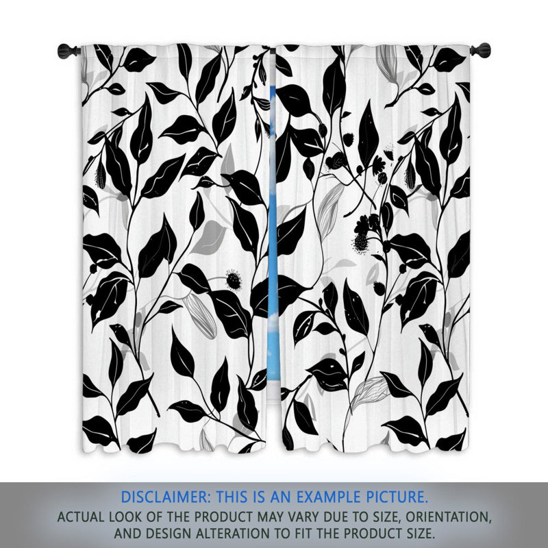 Paire de rideaux obscurcissant en polyester Alaeya, L 40 po x L 61 po