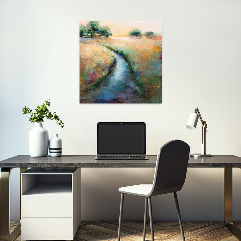 «Flowing Abstract Contemporary Landscape Nature Art», H 18 po x l 18 po