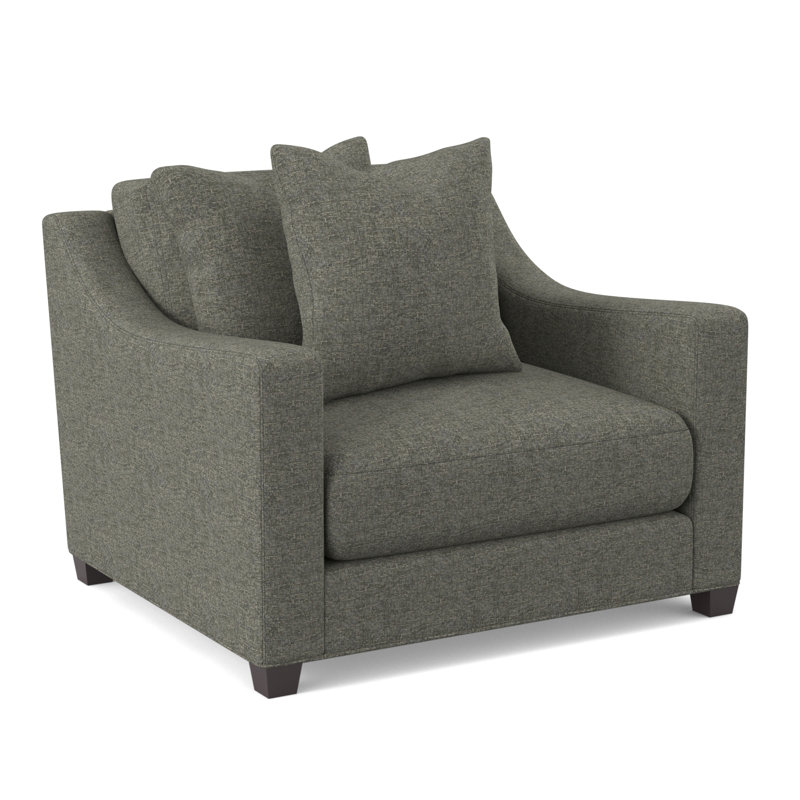 Fauteuil en polyester l 45 po Zoraya, Vibe cendré cendré
