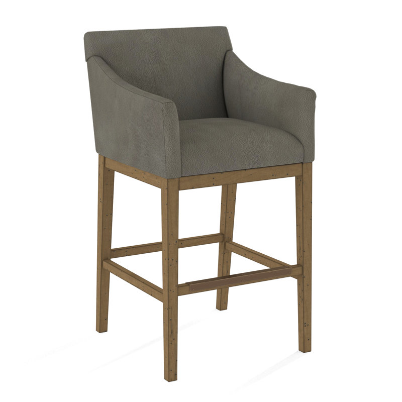 Upholstered Stool, Applause Porpoise, White