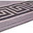 Custom Size Anti-Slip Machine Washable Low Profile Loop Pile Greek Key Border Gray Runner Rugs by Feet-706849416