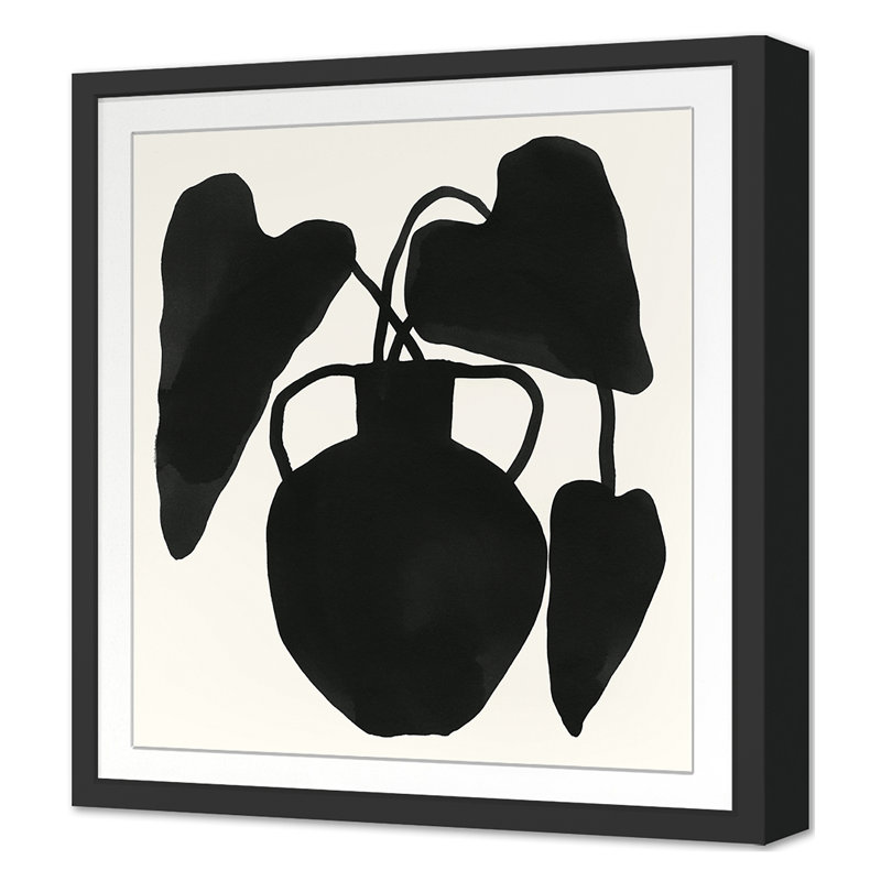 Indigo Urn 2 Print by Roebuck, Kate, 22'' H x 20'' W, Black Single Picture Framed