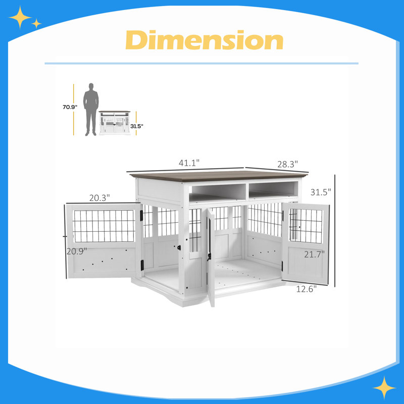 Table d'appoint pour chien Dog Kennel Furniture