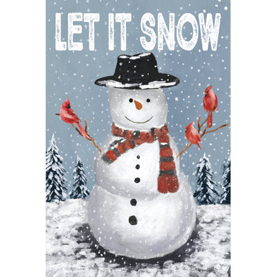 Snowman Let It Snow - Wrapped Canvas Print