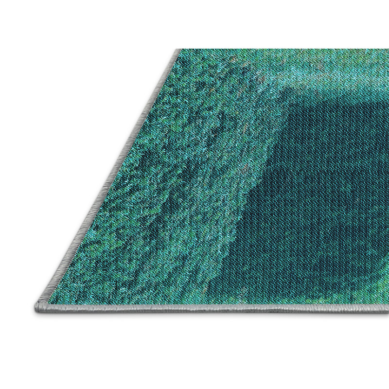 WSH-PAT1624-LBLU - Tapis 100% lavable à la machine 2989, Rectangle 6 pi x 9 pi