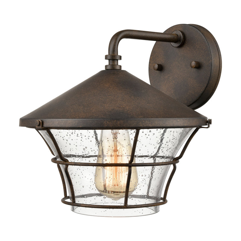 Applique murale d'extérieur 1 lumière Gavin 10 po de hauteur - Bronze noisette