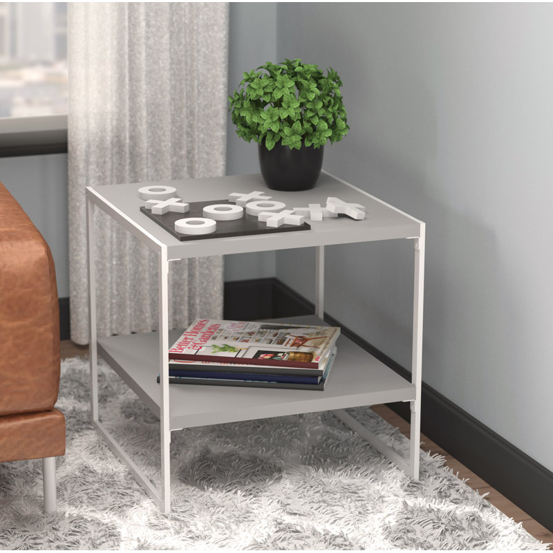 Table de bout ClosetMaid, Taupe fumée, Blanc