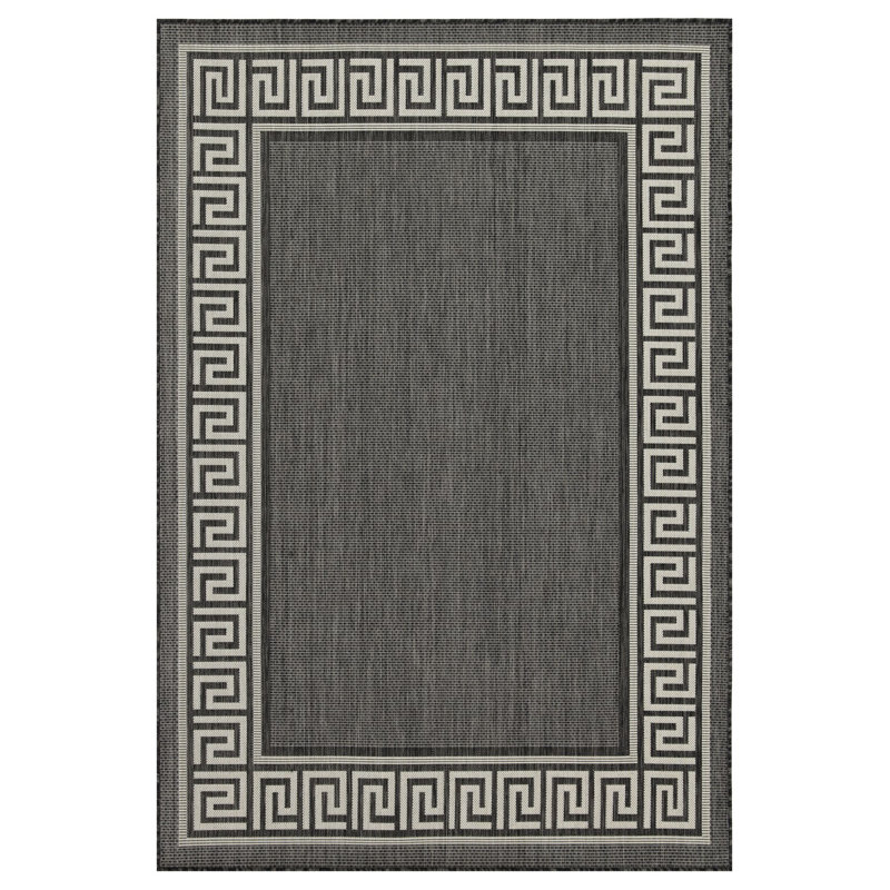 Tapis intérieur / extérieur anthracite Sunshine, Rectangle 5 pi 3 po x 7 pi 3 po