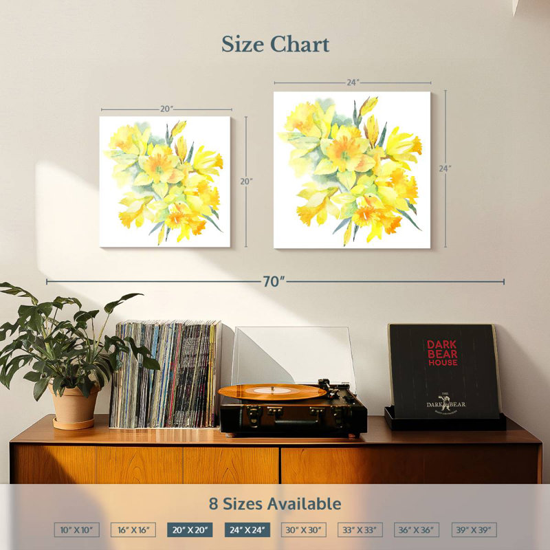 Bouquet de jonquilles jaunes Harnek, H 20 po x l 20 po