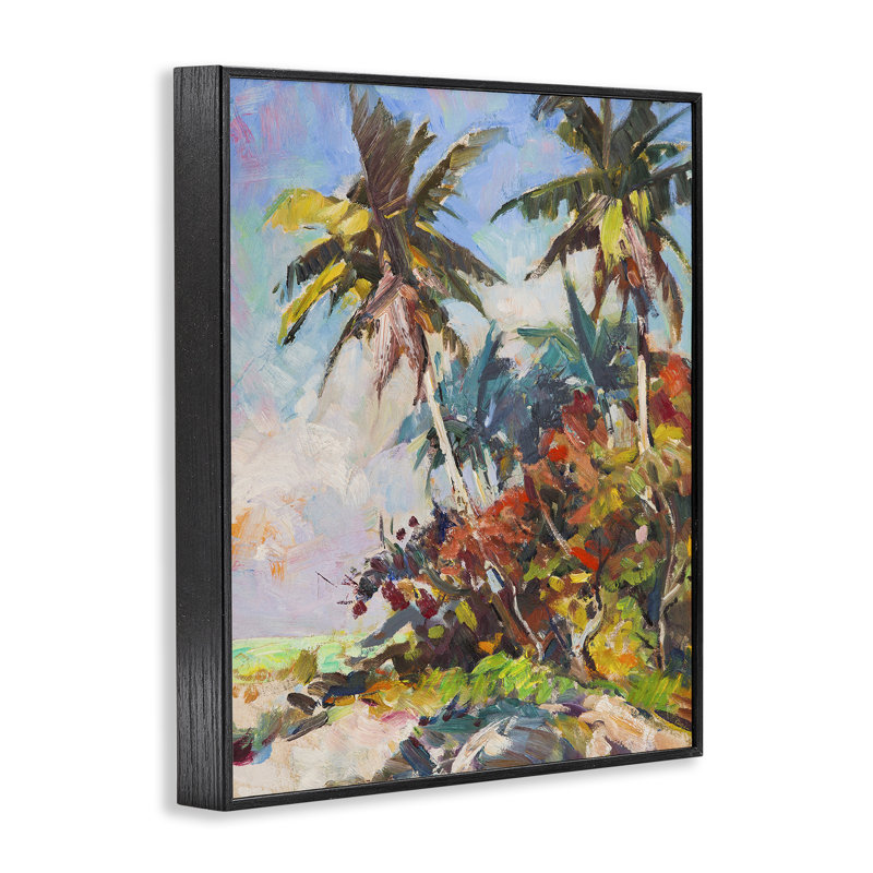 «Vivid Palm», art de la giclée encadrée par Richard A. Rodgers, Giclée encadrée noir minuit, H 14 po x l 11 po