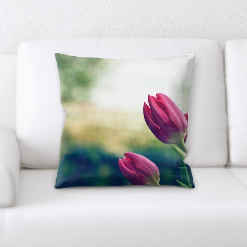 Close Up Microsuede Reversible Throw Pillow