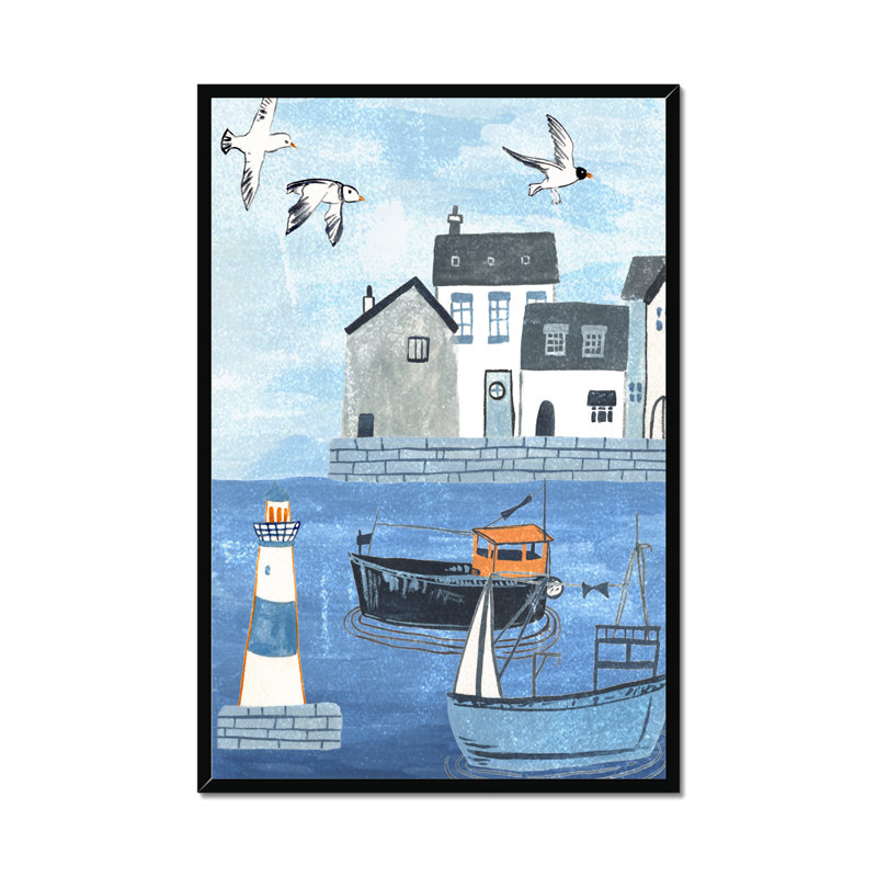 Sailors Rest IV by Melissa Wang - Painting, Black Framed Paper Print, 95cm H x 65cm W