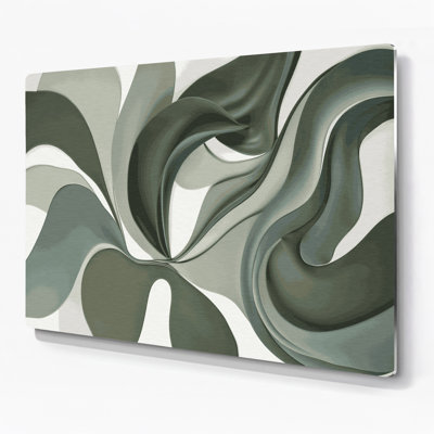 Gradient Abstract 39 Green Metal Wall Art