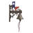 Rustic Brown Cast Iron Decorative Dinner Bell with Vintage Texas Lone Star State Shape Welcome Frame