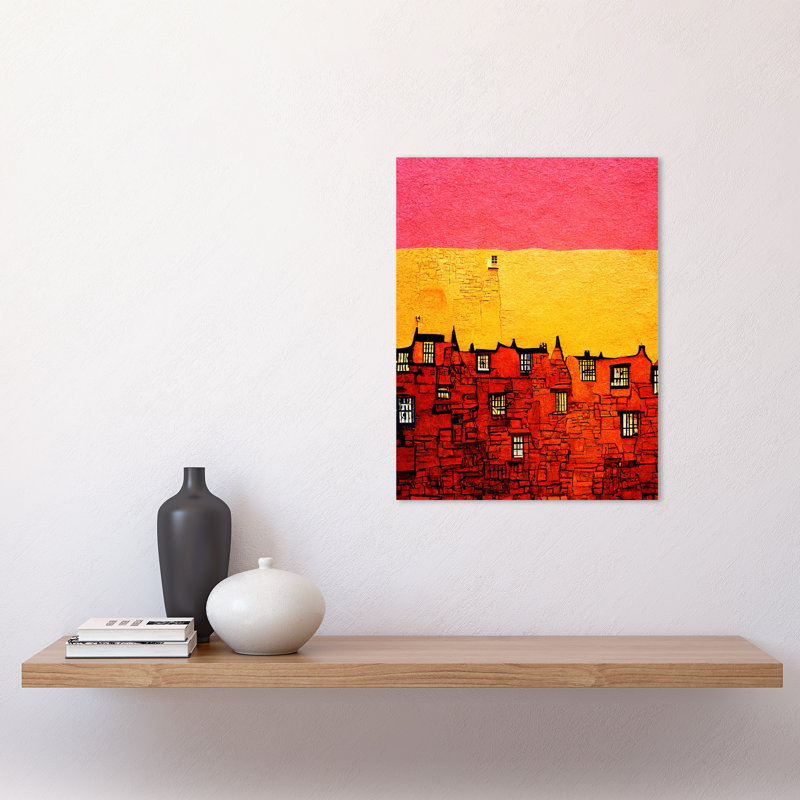 Abstract Historic Building Architecture Sandstone - Print, 40.5cm H x 30.5cm W x 0.2cm D, Unframed