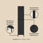 Armoire de rangement moderne à casier simple en acier H 72,8 po x l 15 po Naomi-1944916092