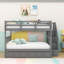 Lit superposé double en bois avec tablettes Harolene Kids-105557142