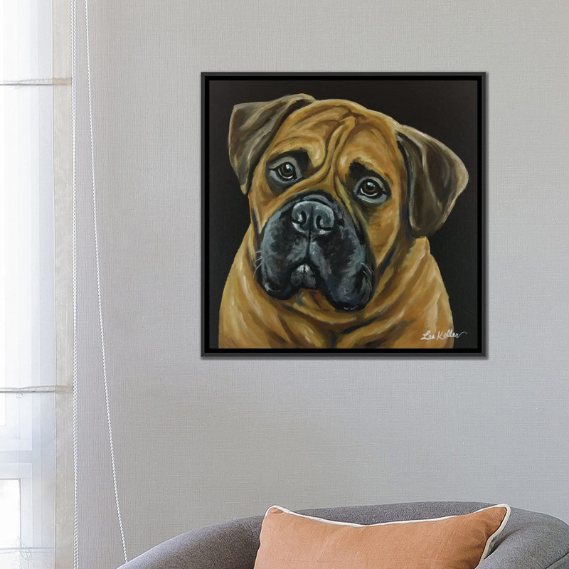 « bull marigide », reproduction d’impression sur toile, H 18 po x l 18 po x P 1,5 po, Toile avec cadre noir