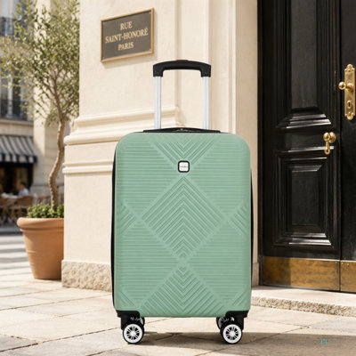 2 Piece Luggage Sets ABS Lightweight Suitcase , Spinner Wheels(20/14)