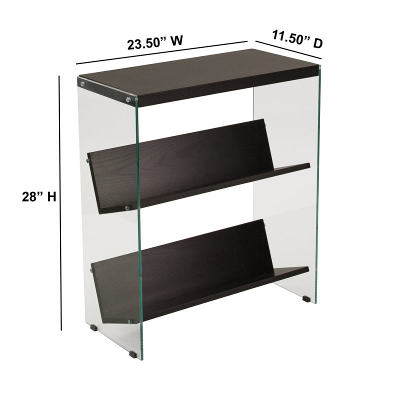 71.1cm H x 59.7cm W Glass Standard Bookcase