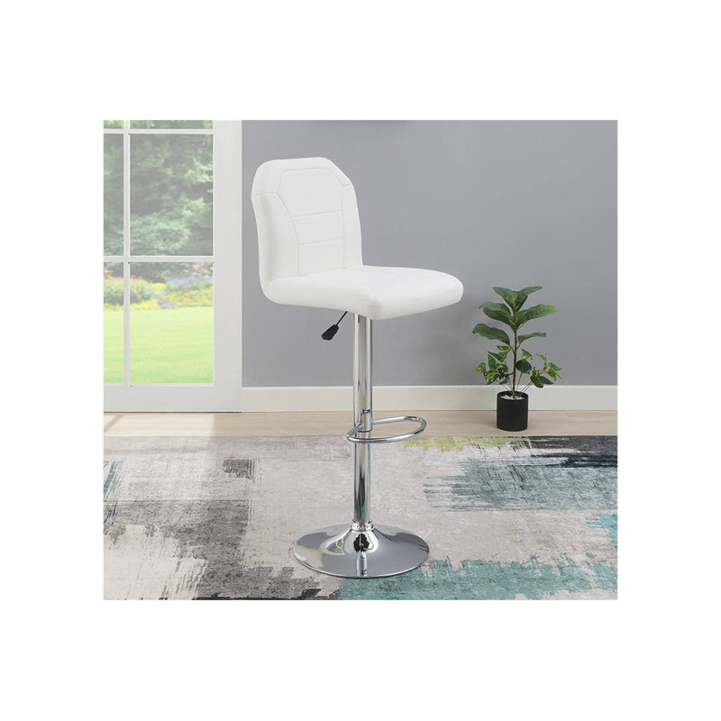 Tabouret pivotant à hauteur réglable, Blanc
