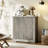 Fluted Modern Buffet Sideboard Cabinet With Doors & Shelves-1965663066