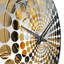 Golden Gleam IV - Abstract Collages Wall Clock-101237488