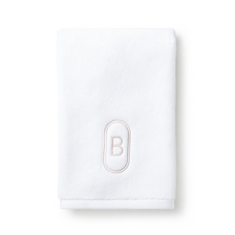Monogram Embroidered Fingertip Towel, B