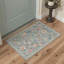 Tapis d'intérieur floral bleu / vert / beige lavable à la machine avec envers antidérapant Abbey Blossom-1553172760