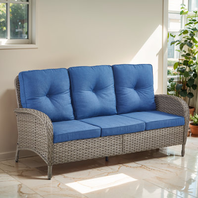 Canapé d'extérieur avec coussins 72 po Gaetanino