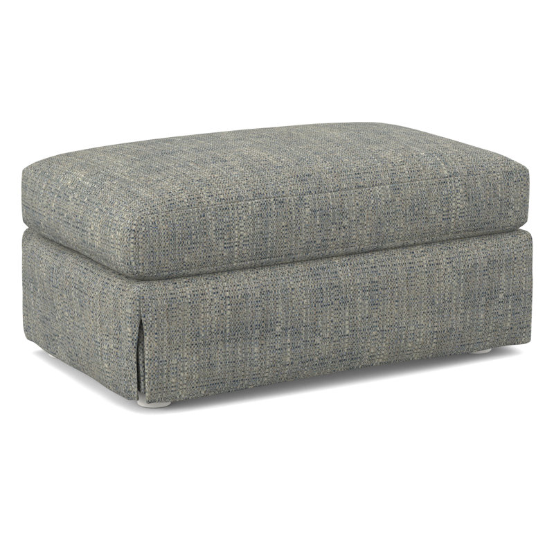 Upholstered Ottoman, White, 61650-33
