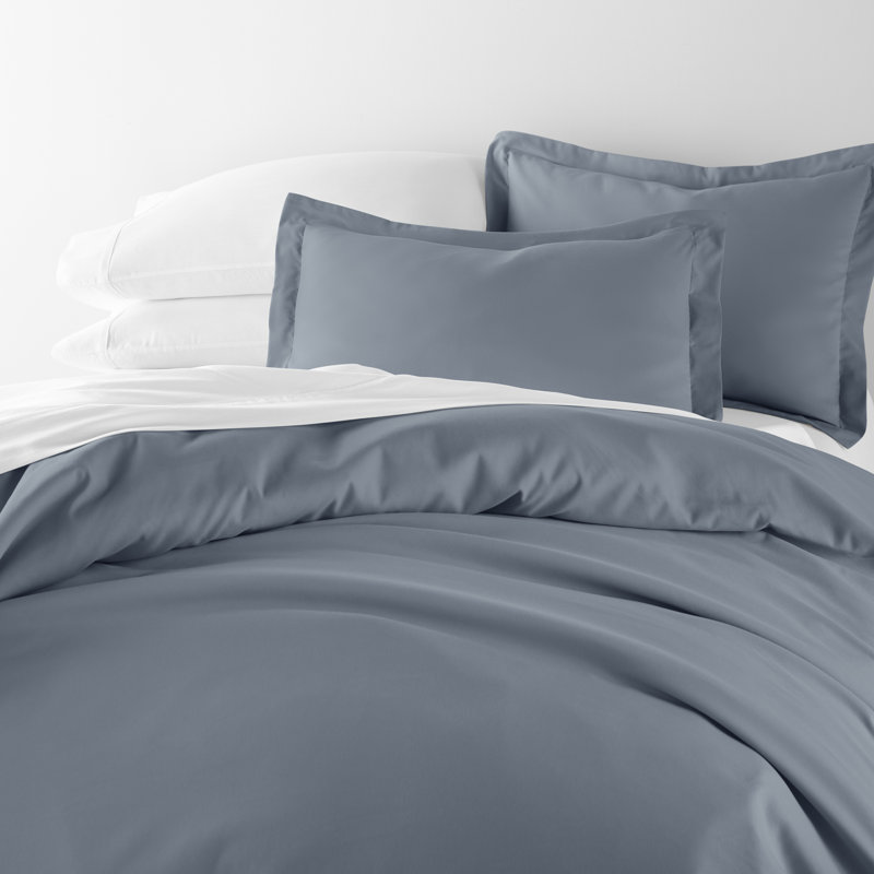 Super Soft Microfiber Duvet Cover Set, Twin Duvet Cover + 1 Sham, Stone