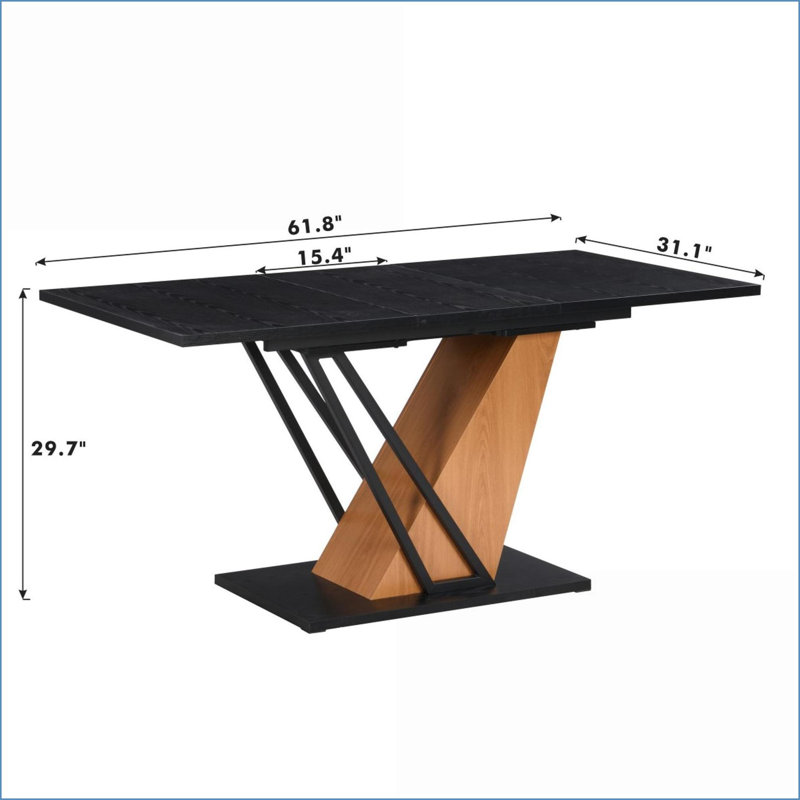 Table basse géométrique moderne peu encombrante avec structure en métal robuste et plateau en panneau de fibres à densité moyenne facile à nettoyer
