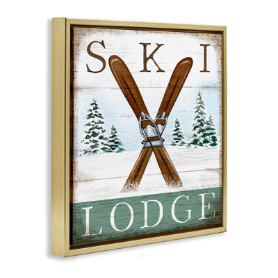 Enseigne de chalet de ski rustique