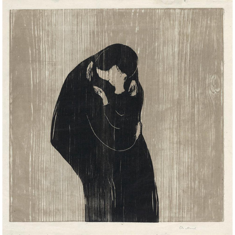 «The Kiss Iv» par Edvard Munch - Art mural sur toile tendue avec châssis, H 24 po x l 17 po