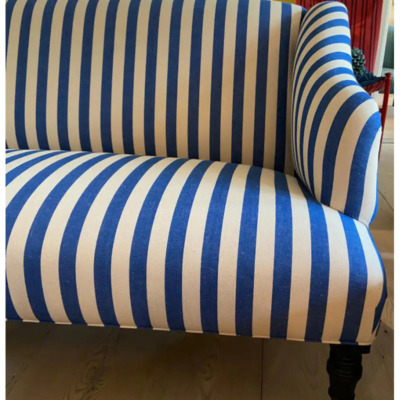 Canapé en chenille simple à rayures 78,7 po