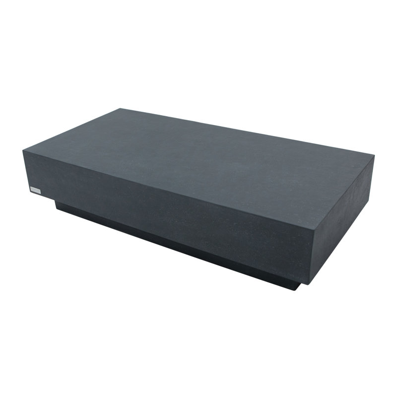 TEVERE Rectangular Concrete Coffee Table 152.4 x 76.2 x 35.6 cm, Slate Black