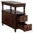 Solid Wood 2-Drawers End Table Side Table For Living Room