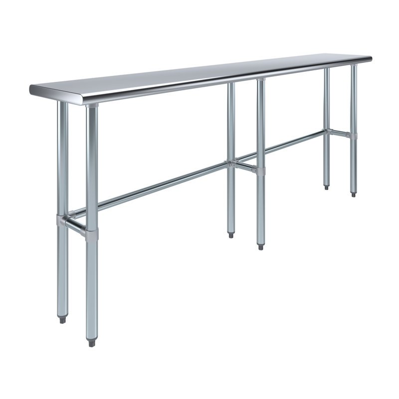 Table de travail en acier inoxydable, H 35 po x L 84 po x L 14 po