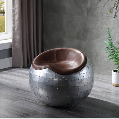 Wesley Industrial 23"Dia Round Armless Lounge Standard Ottoman