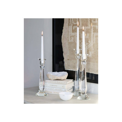 Cedella 14.5'' H Crystal Tabletop Candlestick