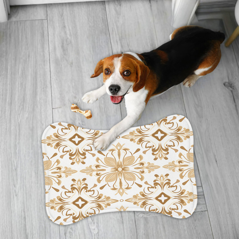Beige Essence - 1 Piece Bone Shape Feeding Mat
