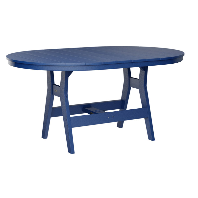 Berlin Gardens Harbor Tropical Aruba Blue 64″ Oblong Dining Table, Pacific Blue